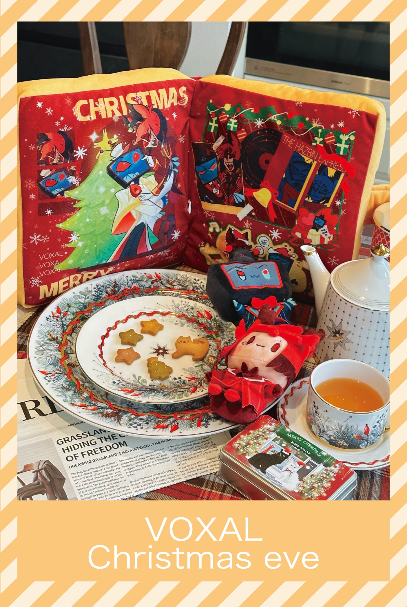 [in-stock] HH- VOX&ALASTOR Furry book-shaped throw pillow