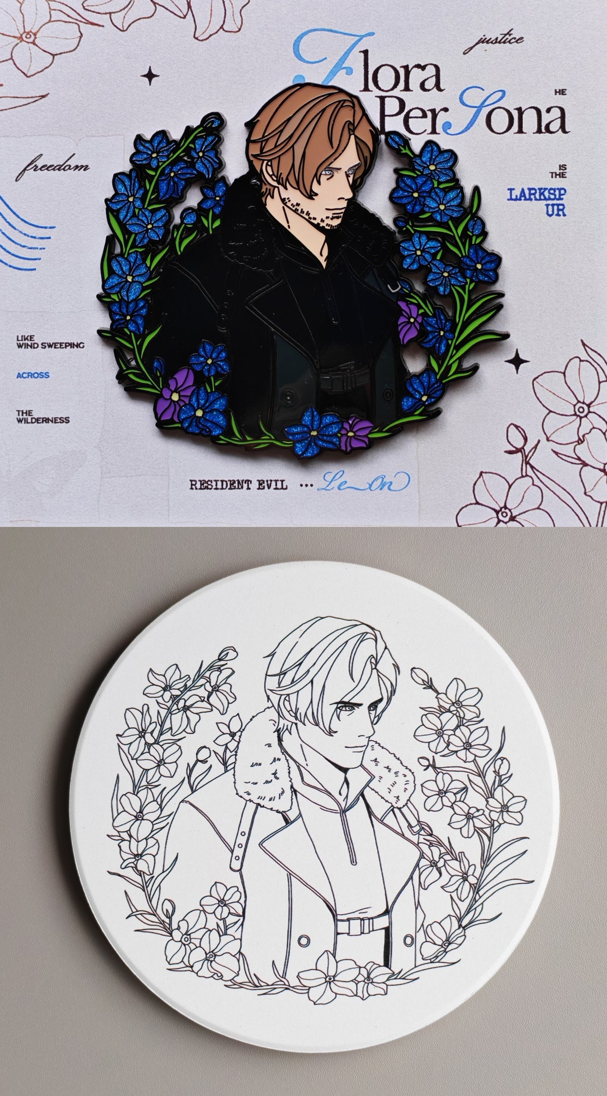 [Pre-order]Leon & Ada Enamel Pin