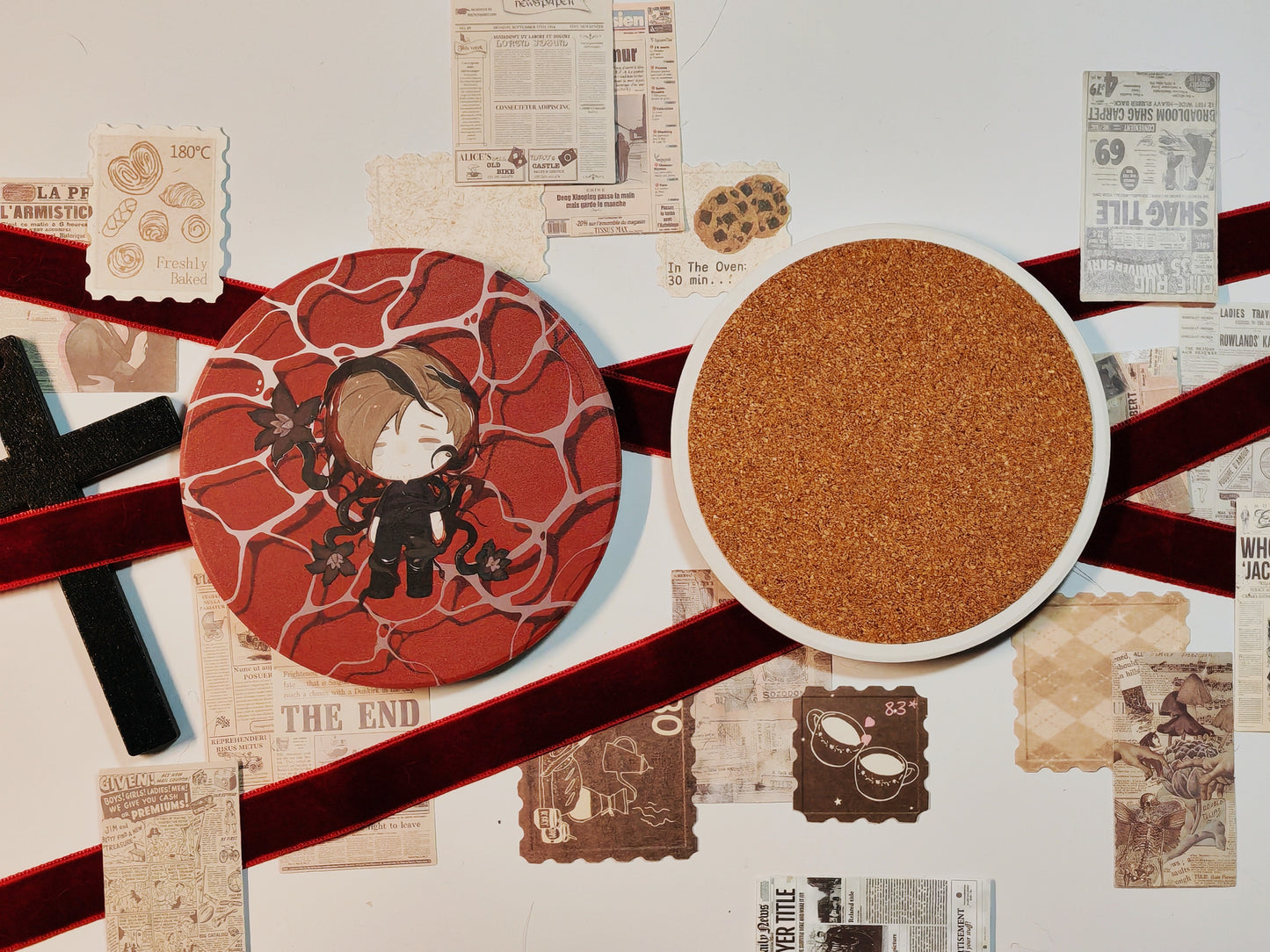 [In-stock] Leon 10cm Acrylic/Ceramic Coaster