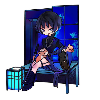 [Instock]Genshin Mafia Laminated Stained Glass Acrylic Standee