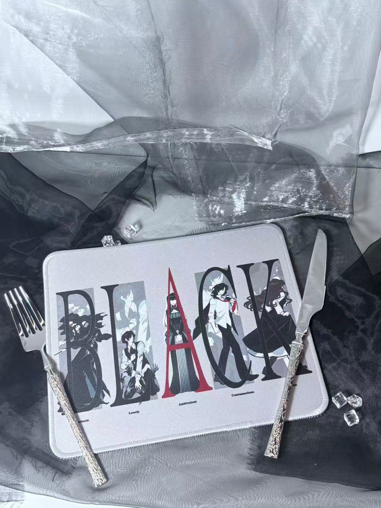 HP Black Family Gray Version Mouse Pad