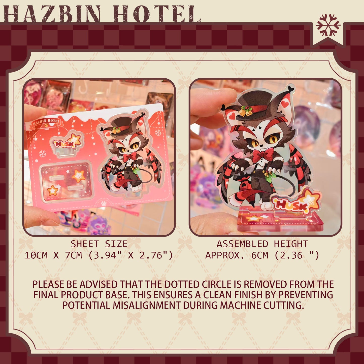 Hazbin Hotel-Fan Art Winter Fluff-Raised Acrylic Standee