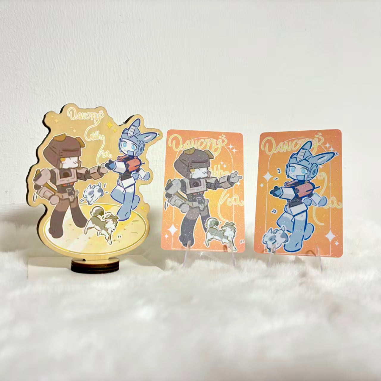 [In-stock]TFO Megop Dance  character art card and wooden standee set