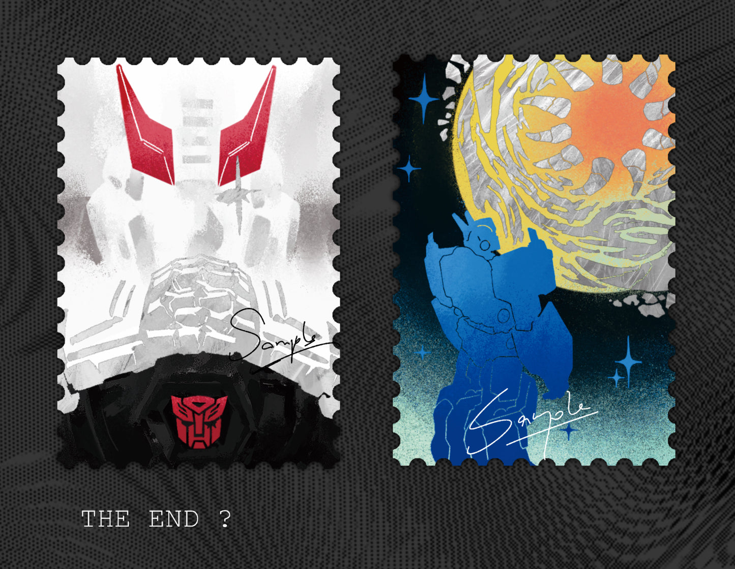 [In stock]-IDW Optimus & Prowl Dual-Foil Stamp Set