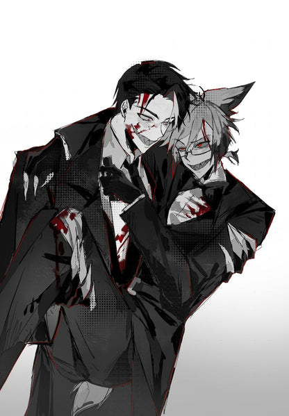 voxal【 black and white hot stamping】