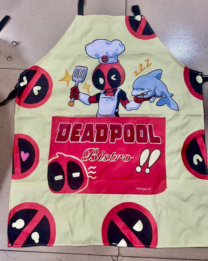 Dp fan made apron (black &yellow)(add cooking hat)
