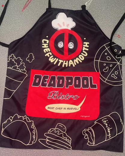 Dp fan made apron (black &yellow)(add cooking hat)