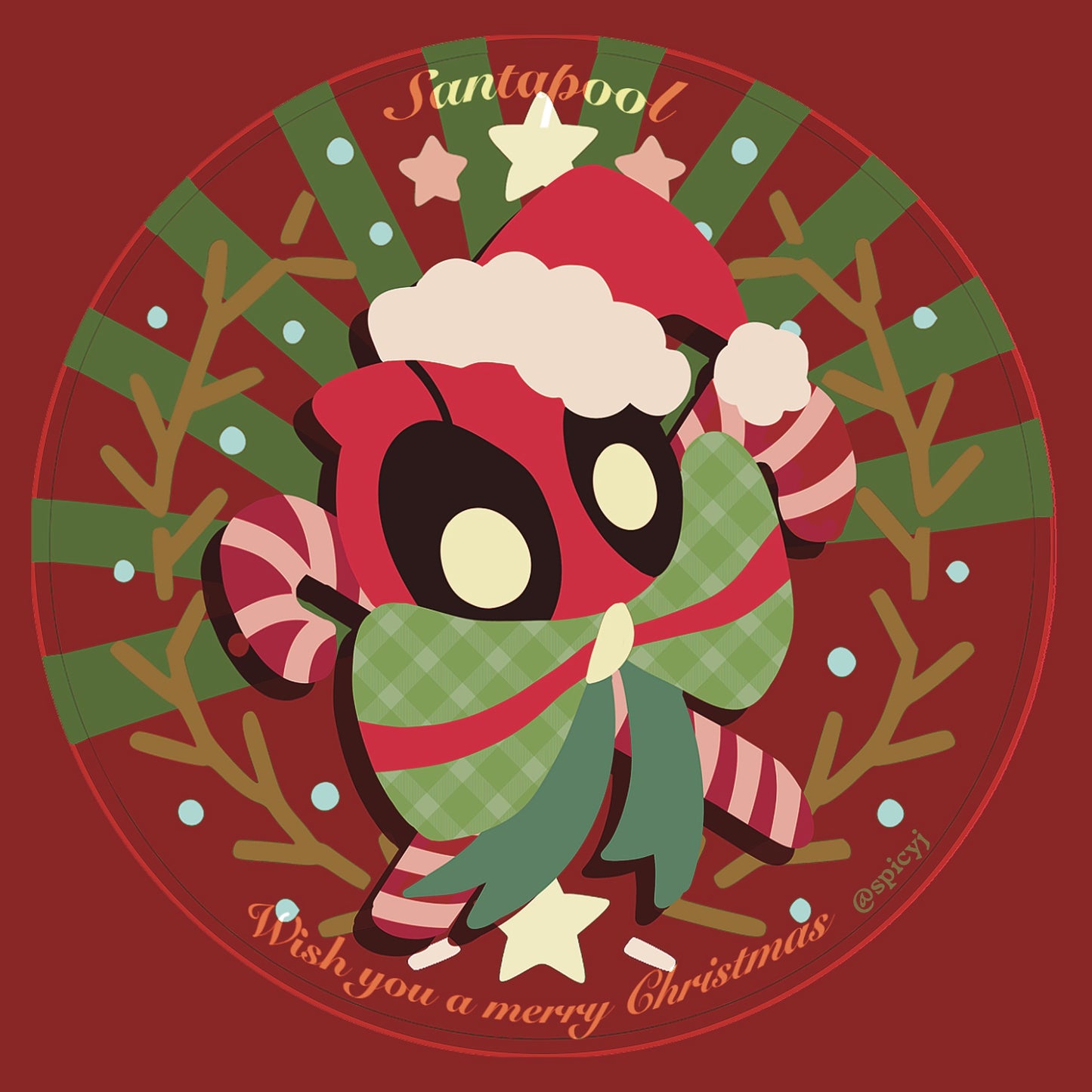 [Pre-order]Santapool&Gwenpool&Spidey&Jeff Christmas fridge magnet