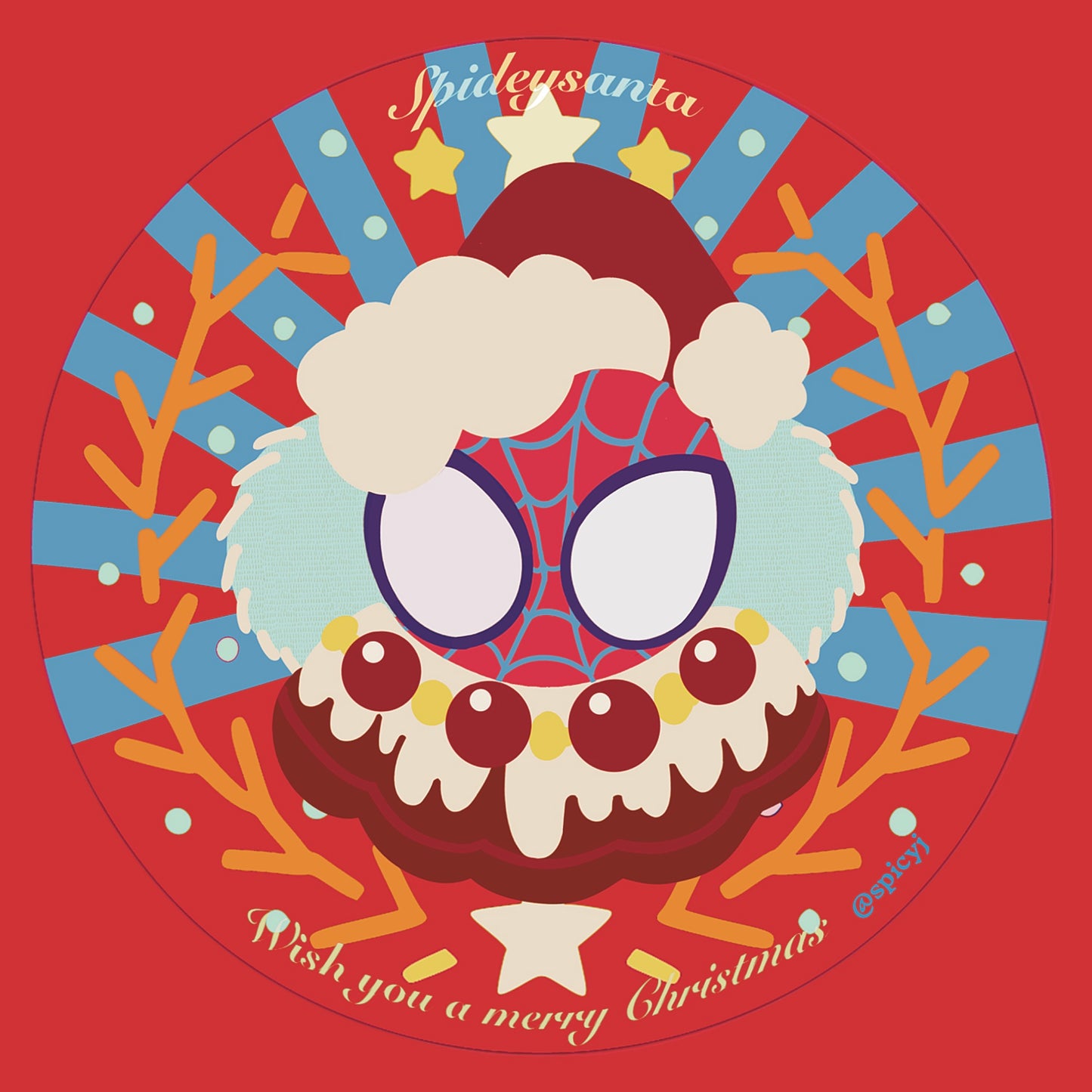 [Pre-order]Santapool&Gwenpool&Spidey&Jeff Christmas fridge magnet