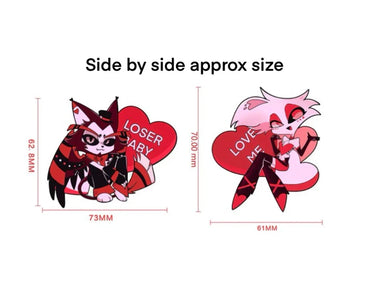 [ PRE-ORDER ] Husk & Angel Dust Valentines' Pin