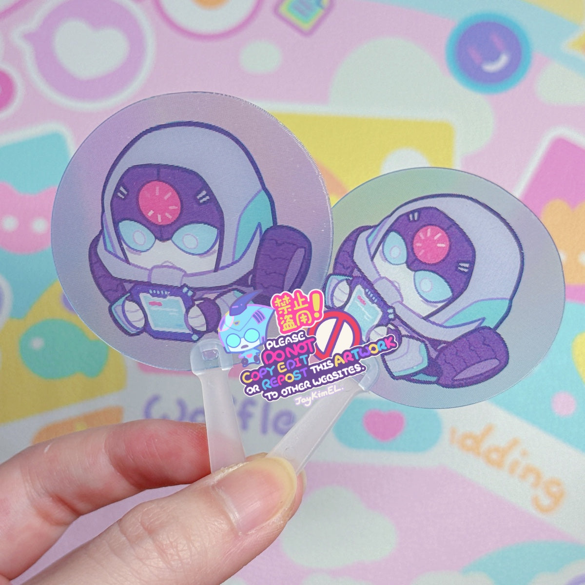 ShockBlurr Trick or Treat Glow-in-the-Dark Acrylic Keychain Longarm Prime Mini Lenticular Fan