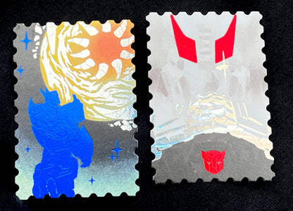 [In stock]-IDW Optimus & Prowl Dual-Foil Stamp Set