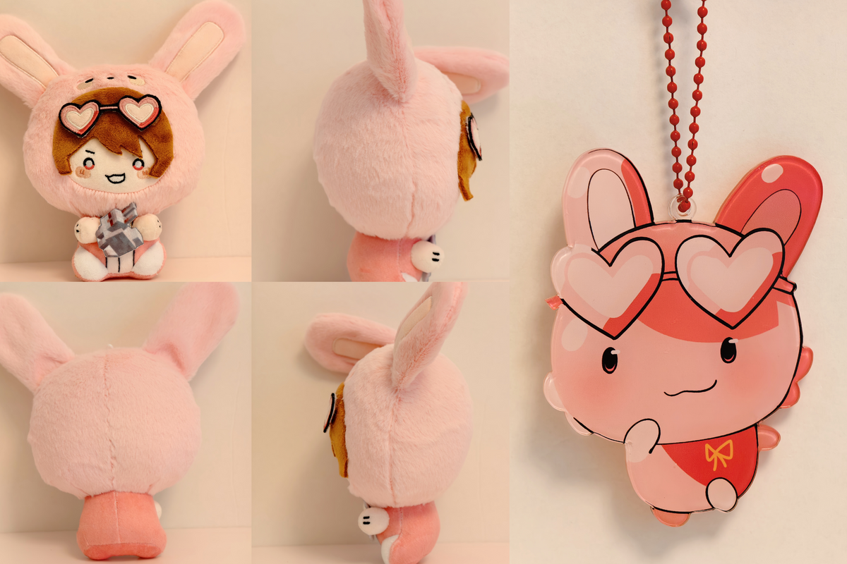 [Pre-order] UU&LS Animal Head Plushie With Keychain (Removable Magnetic Accessory)