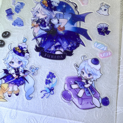 [In stock] Genshin Impact Furina Pumpkin Party Sticker Set
