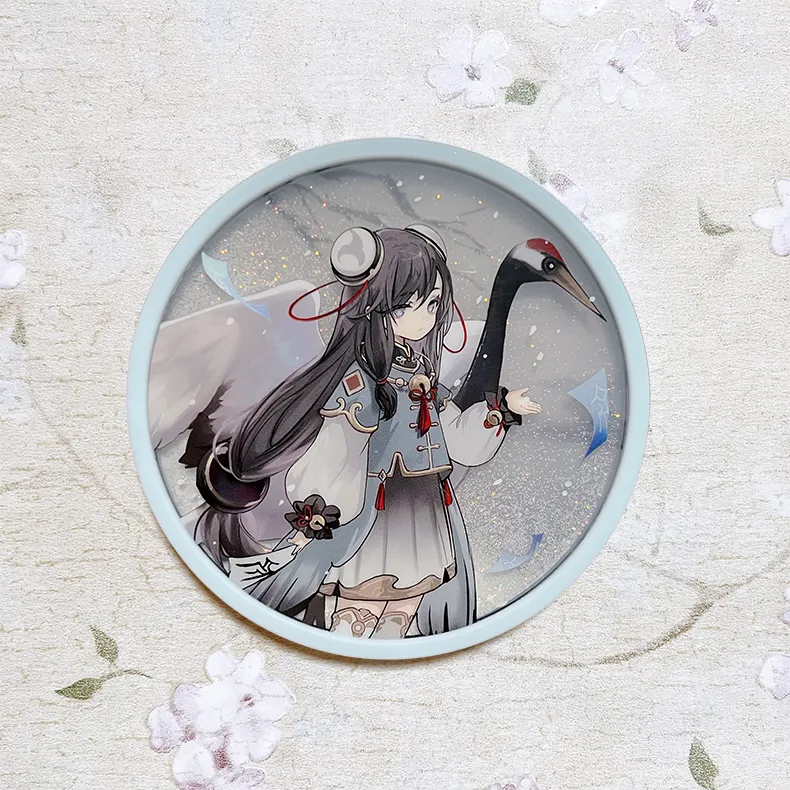 [In stock]  Genshin Impact Themed Liquid Sand Acrylic Ornament (Shenhe · Winter Snow Edition)