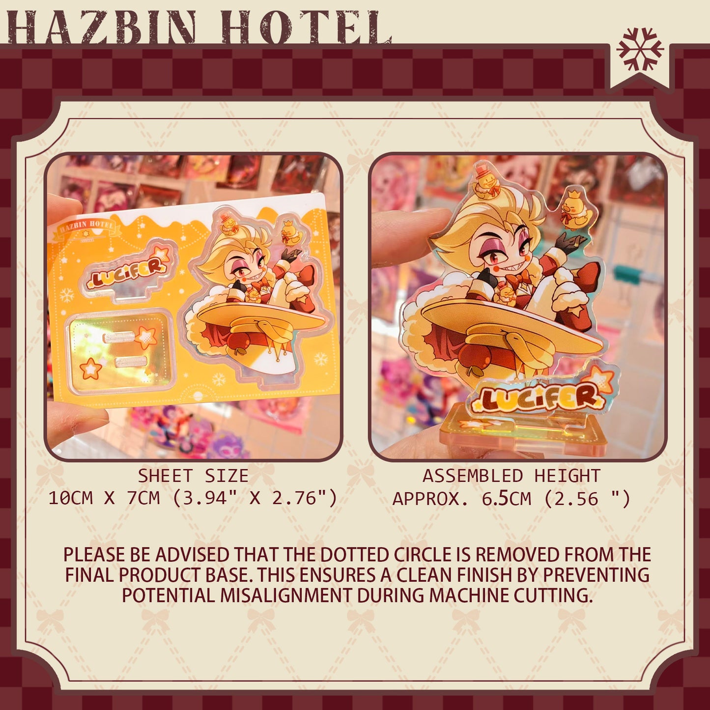 Hazbin Hotel-Fan Art Winter Fluff-Raised Acrylic Standee