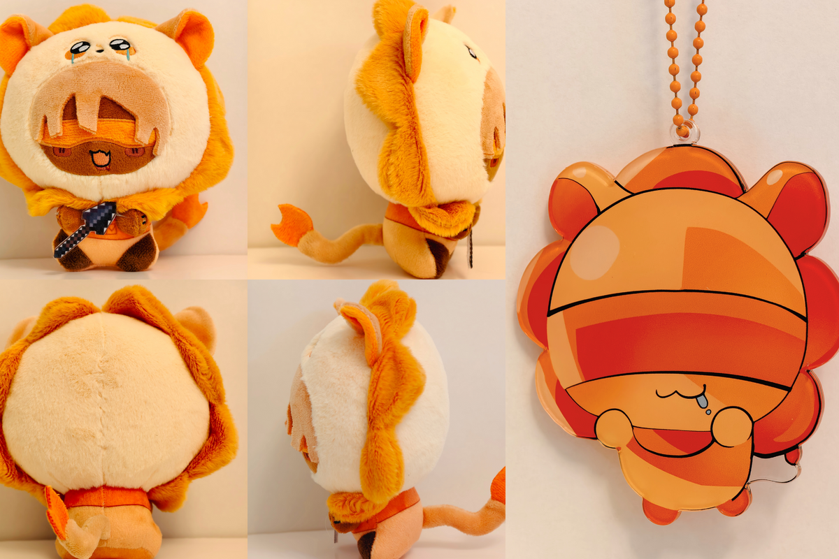 [Pre-order] UU&LS Animal Head Plushie With Keychain (Removable Magnetic Accessory)