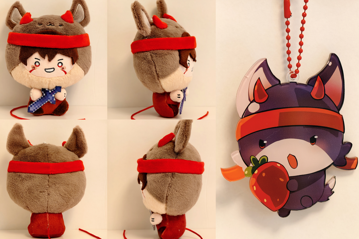 [Pre-order] UU&LS Animal Head Plushie With Keychain (Removable Magnetic Accessory)