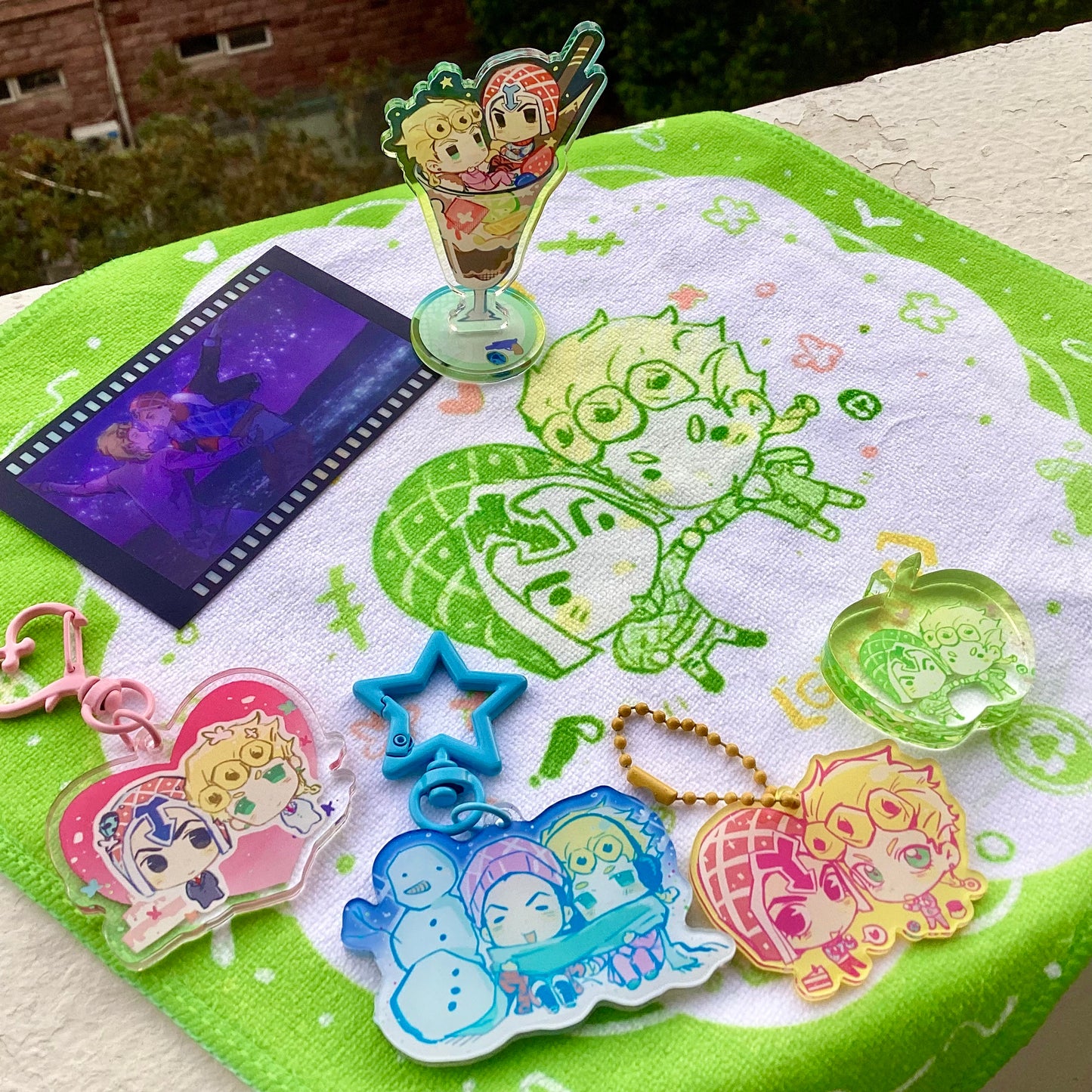[Pre-order]JJBA Giomis Collection - Acrylic Charms, Keychain & Lawn Towel