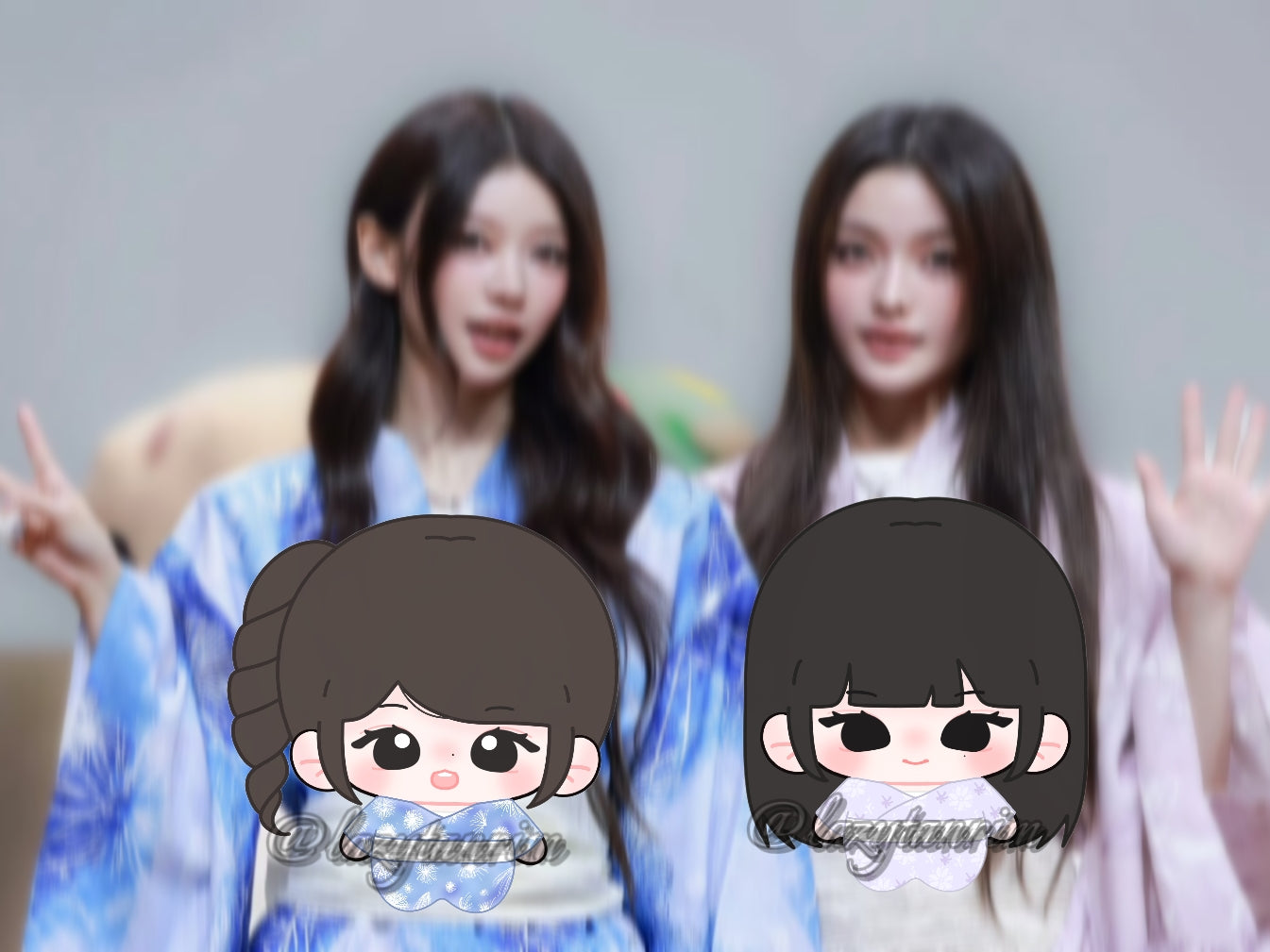Mokarong 10cm kimono plushies