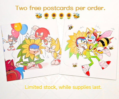 [In-stock] Sonic the Hedgehog Acrylic Standee & Holographic Card