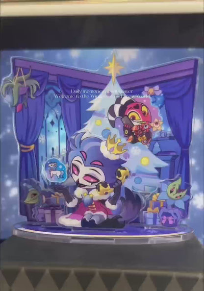 HB-stolitz-gift "Double-Love Badge/RAISED RELIEF CARVED WOOD FRIDGE MAGNET/Acrylic Standee"