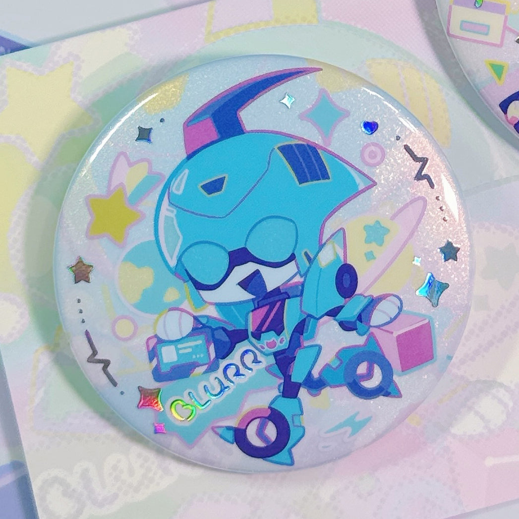 Blurr and Shockwave Foil-Stamped Badge