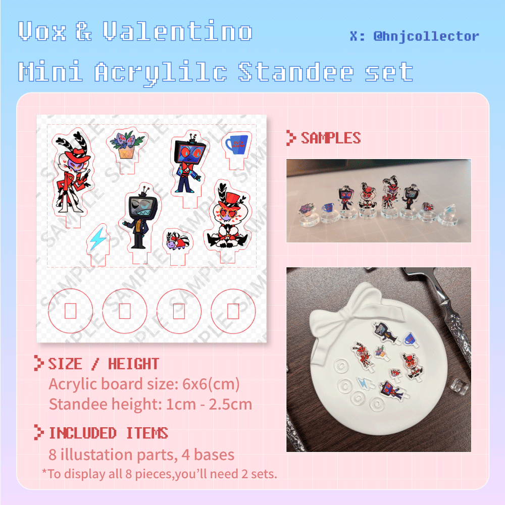 [Pre-order] Vox & Valentino Mini Acrylic Standee Set