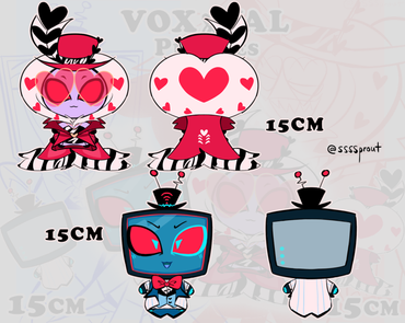 Vox and Val 'Silenced's outfits' 15cm plushies