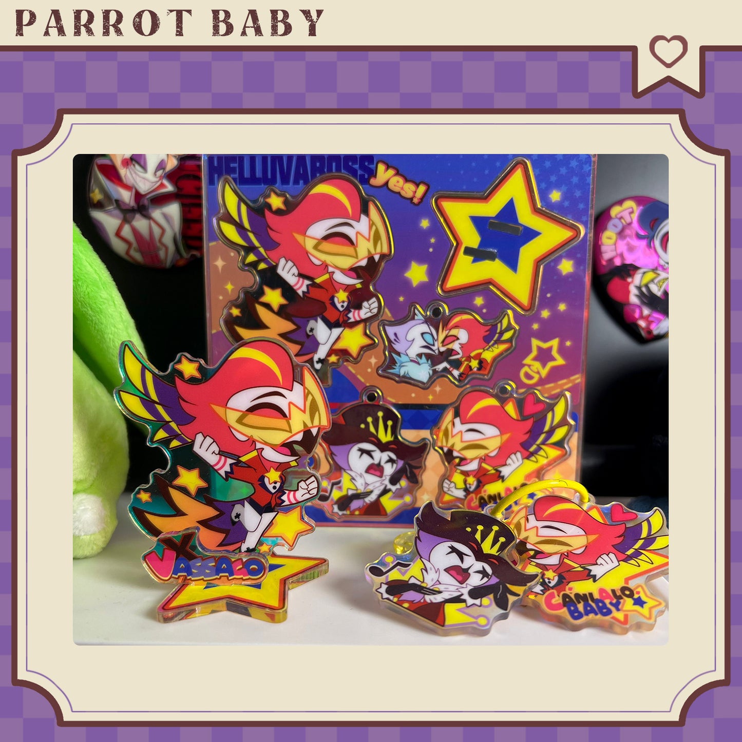 Helluva Boss vassago-Fan Art Acrylic Standee-Parrot Baby