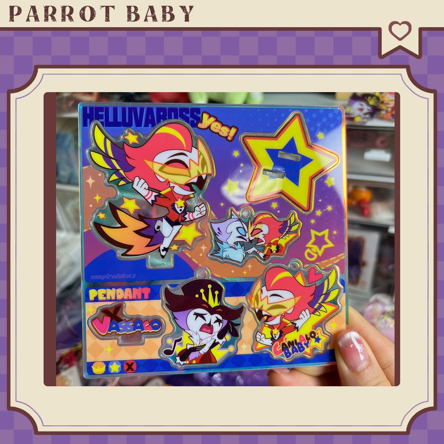 Helluva Boss vassago-Fan Art Acrylic Standee-Parrot Baby