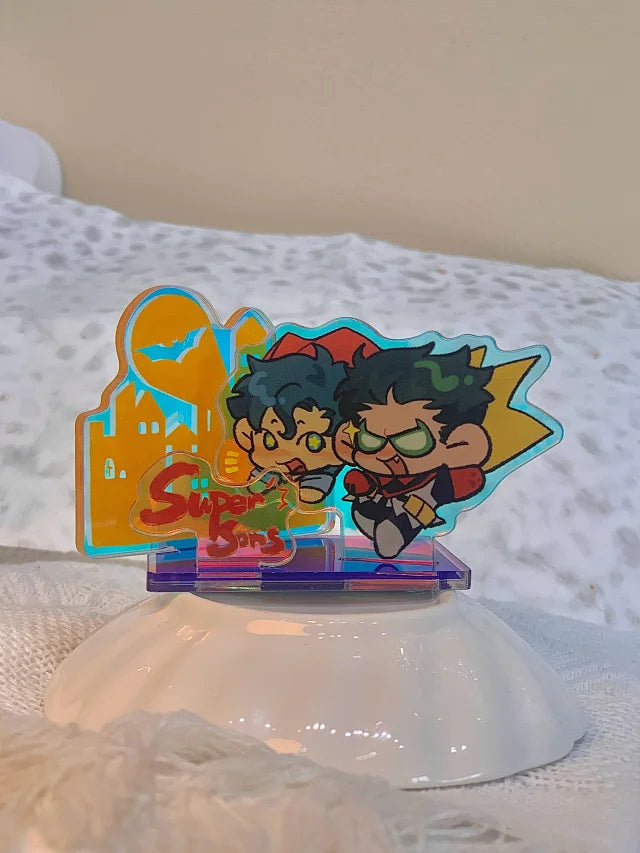 [Pre-order] Super Sons Damian & Jonathan Holographic Acrylic Standee