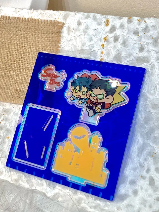 [Pre-order] Super Sons Damian & Jonathan Holographic Acrylic Standee