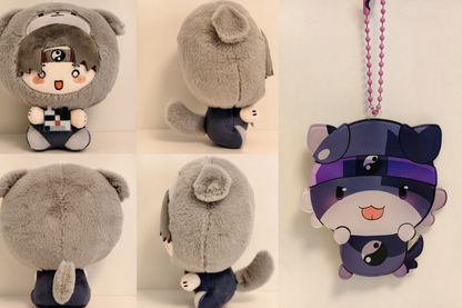 [Pre-order] UU&LS Animal Head Plushie With Keychain (Removable Magnetic Accessory)
