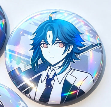 Genshin Impact Mafia AU Holographic Badge